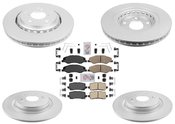 Coated Disc Brake Rotors Ceramic Brake Pads Hardware for Honda Odyssey 2018-2025