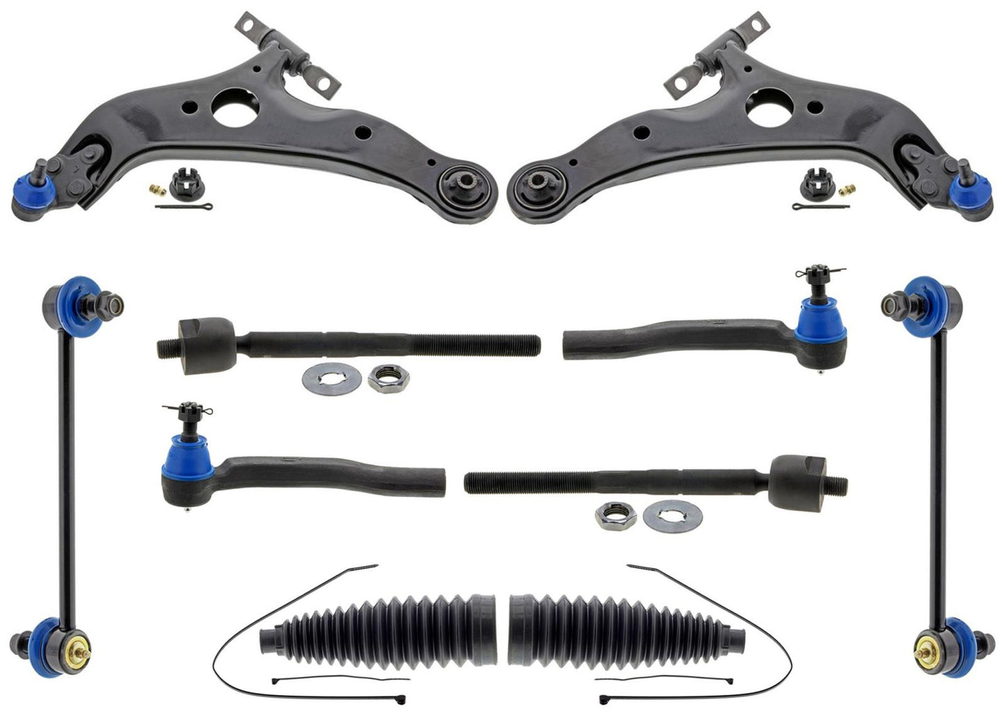 Frt Low Control Arms Ball Joint Assembly Sway Bar For Toyota Sienna 04-10 FWD