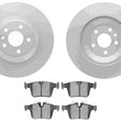 Rear Coated Disc Brake Rotors & Pads for Land Rover Discovery Sport 2021-2025