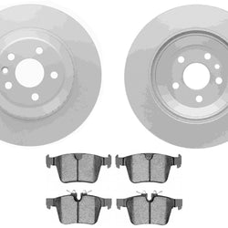 Rear Coated Disc Brake Rotors & Pads for Land Rover Discovery Sport 2021-2025