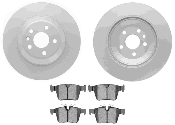 Rear Coated Disc Brake Rotors & Pads for Land Rover Discovery Sport 2021-2025
