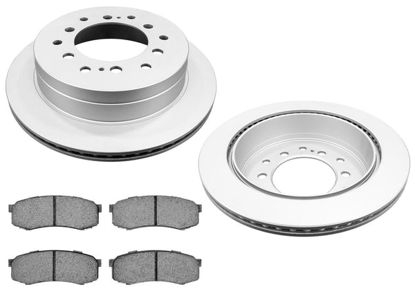 For 2003 2005 2008 2009 Toyota 4Runner Rear Brake Rotors & Ceramic Brake Pads