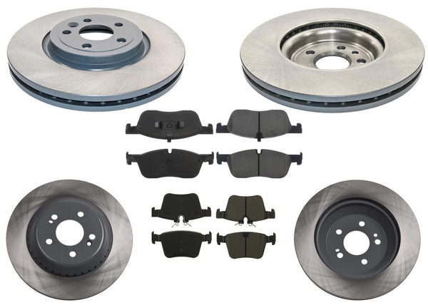 325MM Coated Disc Brake Rotors & Pads for Jaguar F-Pace 2017-2020 2.0L