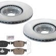 Front Coated Disc Brake Rotors & Pads for Volvo XC90 16-24 366MM Larger Rotor