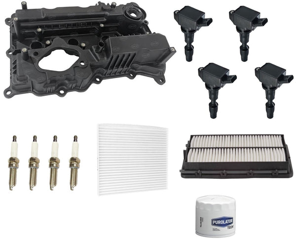 Valve Cover Coils Spark Plugs & Filters For Hyundai Santa Fe 2.0L Turbo 2017-18