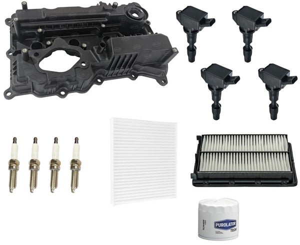Valve Cover Coils Spark Plugs & Filters For Hyundai Sonata 2.0L Turbo 2015-2019