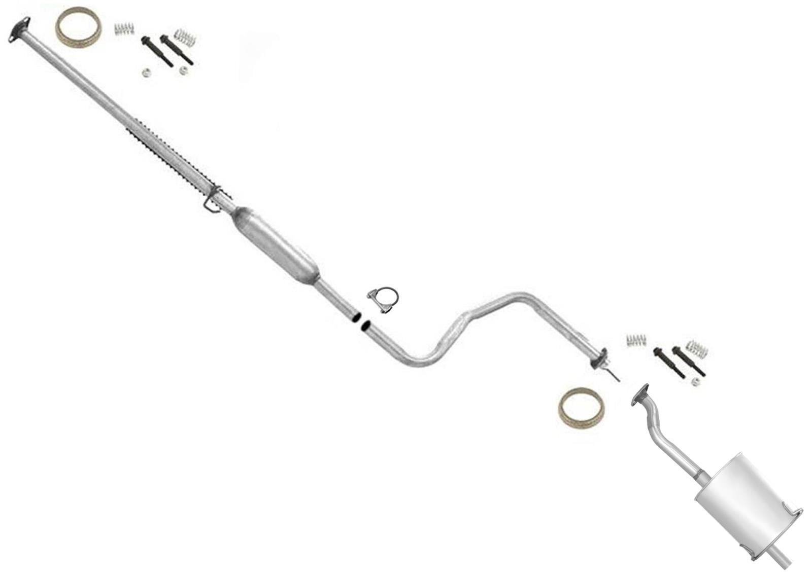 Muffler Exhaust System for Honda Civic 2 & 4 DR 1.6L DX LX GX HX 1996-2000