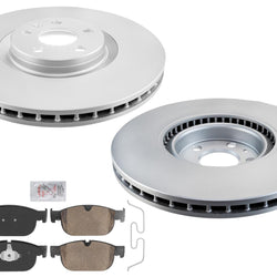 Front Coated Disc Brake Rotors & Brake Pads for Polestar 2 2021 2022 2023 2024