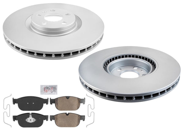 Front Coated Disc Brake Rotors & Brake Pads for Polestar 2 2021 2022 2023 2024