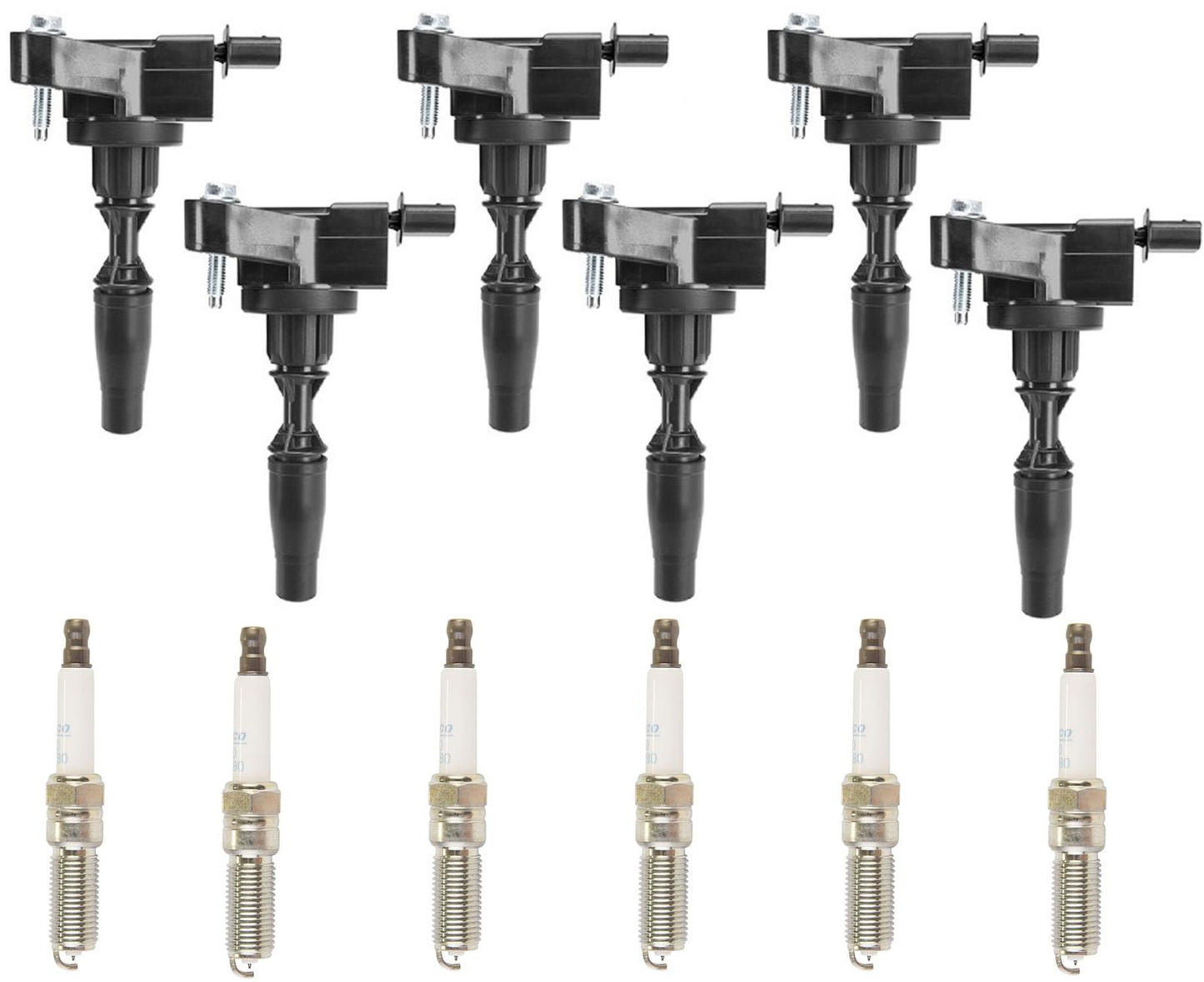 6 Direct Ignition Coils & Spark Plugs For Cadillac CT6 3.0L 2016 2017 2018