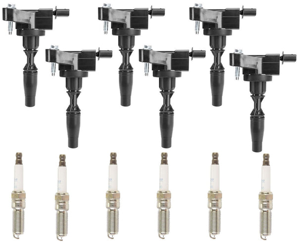 6 Direct Ignition Coils & Spark Plugs For Cadillac CT6 3.0L 2016 2017 2018