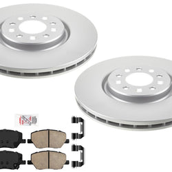 Front Coated Disc Brake Rotors & Ceramic Pads for Dodge Hornet 2023 2024 2025