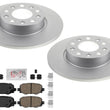 Rear Coated Disc Brake Rotors & Ceramic Pads for Dodge Hornet 2023 2024 2025