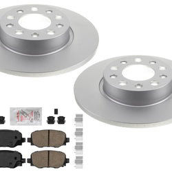 Rear Coated Disc Brake Rotors & Ceramic Pads for Dodge Hornet 2023 2024 2025