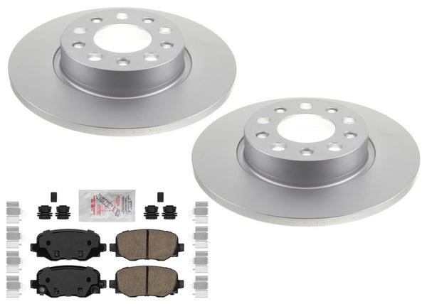 Rear Coated Disc Brake Rotors & Ceramic Pads for Dodge Hornet 2023 2024 2025