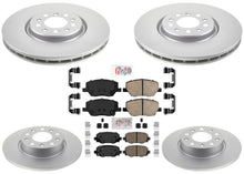 Front & Rear Coated Disc Brake Rotors & Ceramic Pads for Dodge Hornet 2023-2025