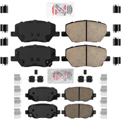 AME Front Rear Ceramic Disc Brake Pads Hardware for Dodge Hornet 2023 2024 2025