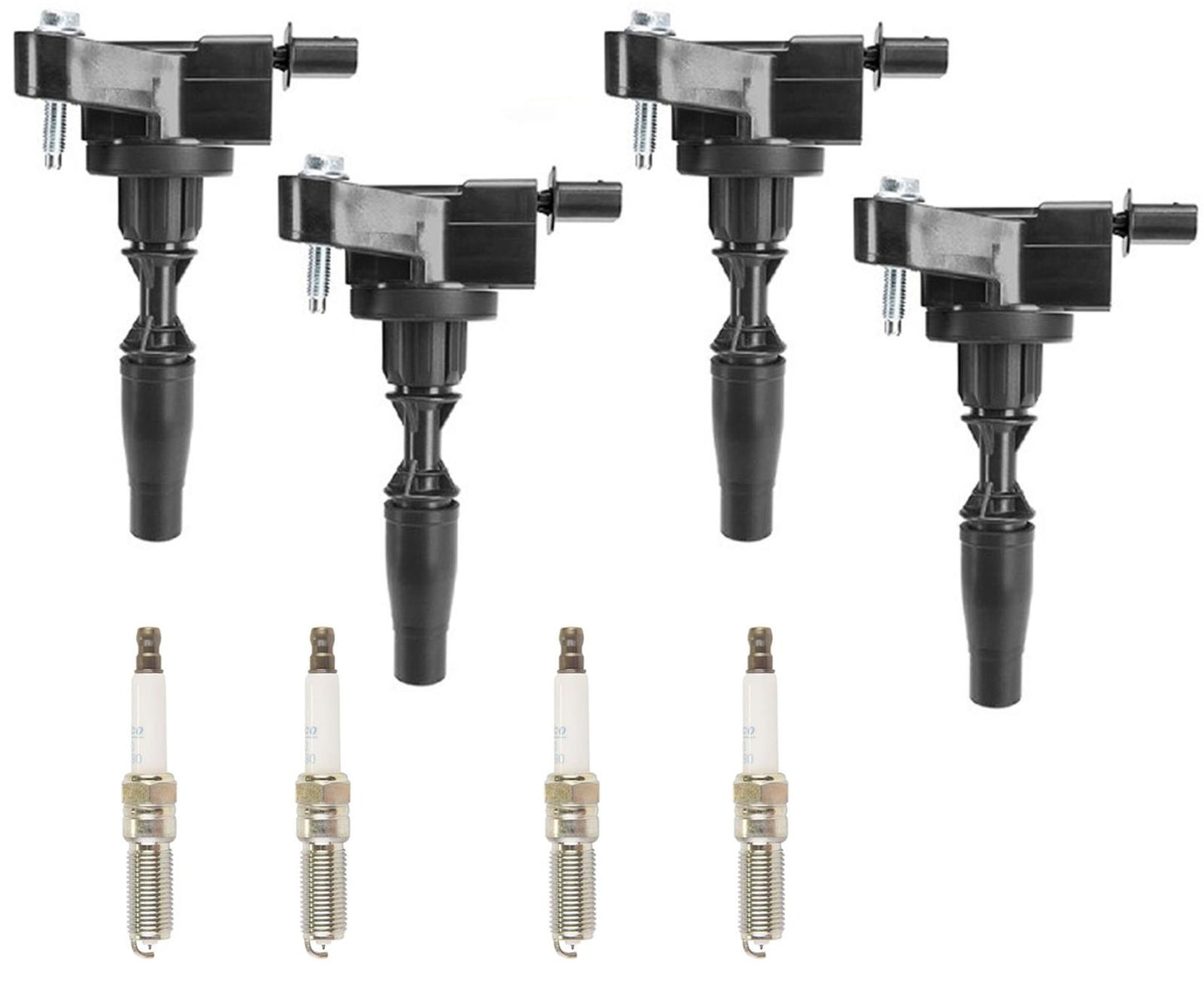 4 Direct Ignition Coils & Spark Plugs For Cadillac XT6 2.0L 2021 2022 2023