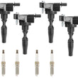 4 Direct Ignition Coils & Spark Plugs For Cadillac XT6 2.0L 2021 2022 2023