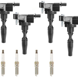 4 Direct Ignition Coils & Spark Plugs For Cadillac XT6 2.0L 2021 2022 2023