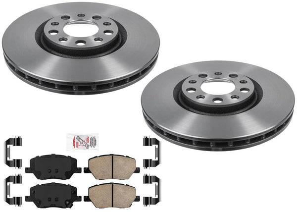 Carbon Performance Front Brake Rotors Brake Pads for Fiat 500X 2016 2018 2021