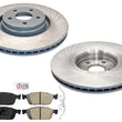 Front Coated Disc Brake Rotors & Pads for Ford Focus ST Turbo 15 2016 2017 2018