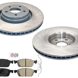Front Coated Disc Brake Rotors & Pads for Ford Focus ST Turbo 15 2016 2017 2018