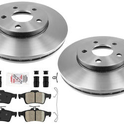 Rear Carbon Disc Brake Rotors & Brake Pads for Ford Focus ST Turbo 2015-2018