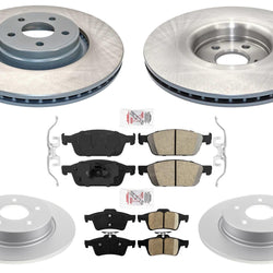 Coated Disc Brake Rotors & Brake Pads for Ford Focus ST Turbo 15 2016 2017 2018
