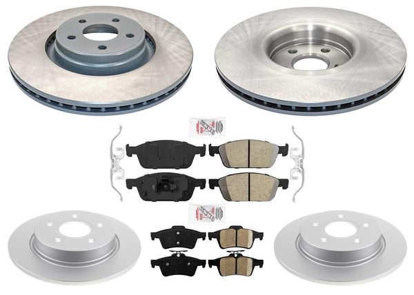 Coated Disc Brake Rotors & Brake Pads for Ford Focus ST Turbo 15 2016 2017 2018