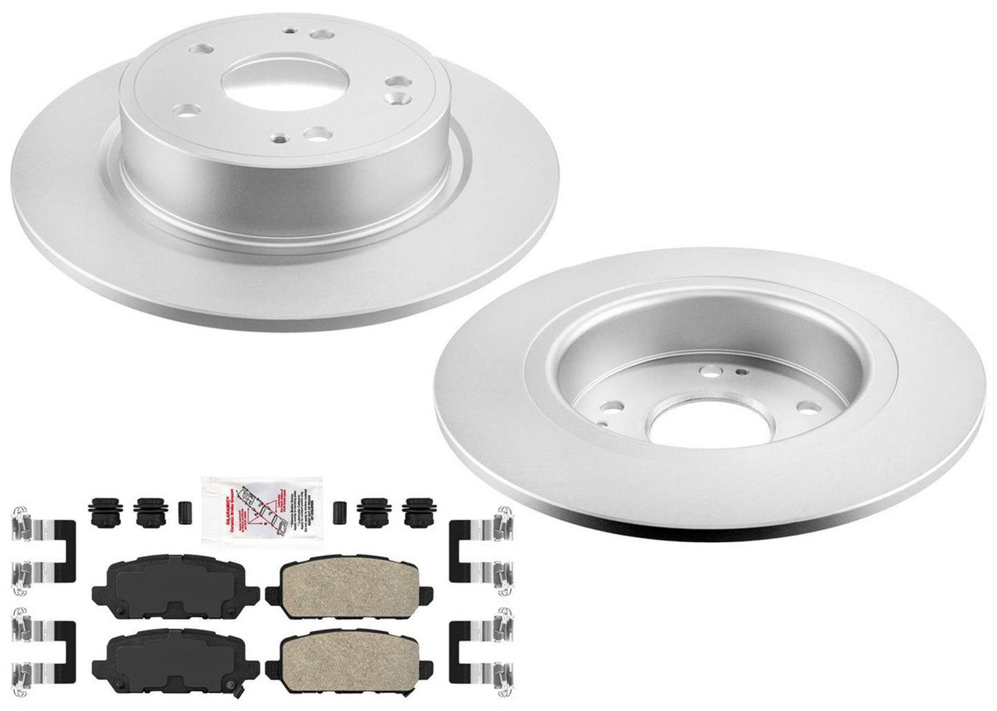 Rear Coated Brake Rotors & Ceramic Brake Pads Fits 2016 2017 2020 2022 Honda HR-V