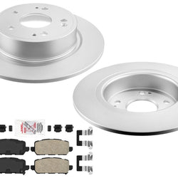 Rear Coated Brake Rotors & Ceramic Brake Pads Fits 2016 2017 2020 2022 Honda HR-V