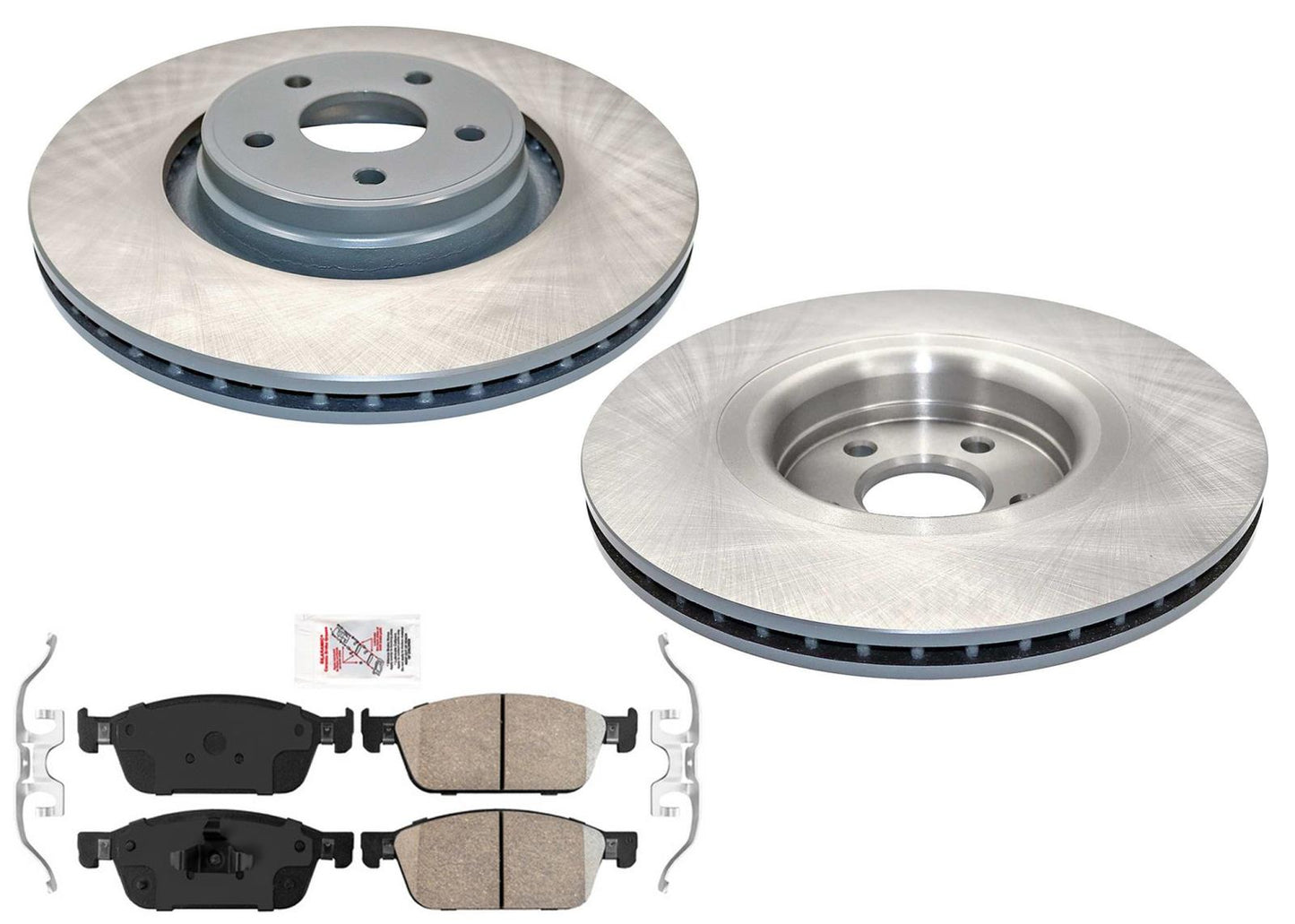 Front Coated Disc Brake Rotors & Pads for Lincoln MKC 2015 2016 2017 2018 2019