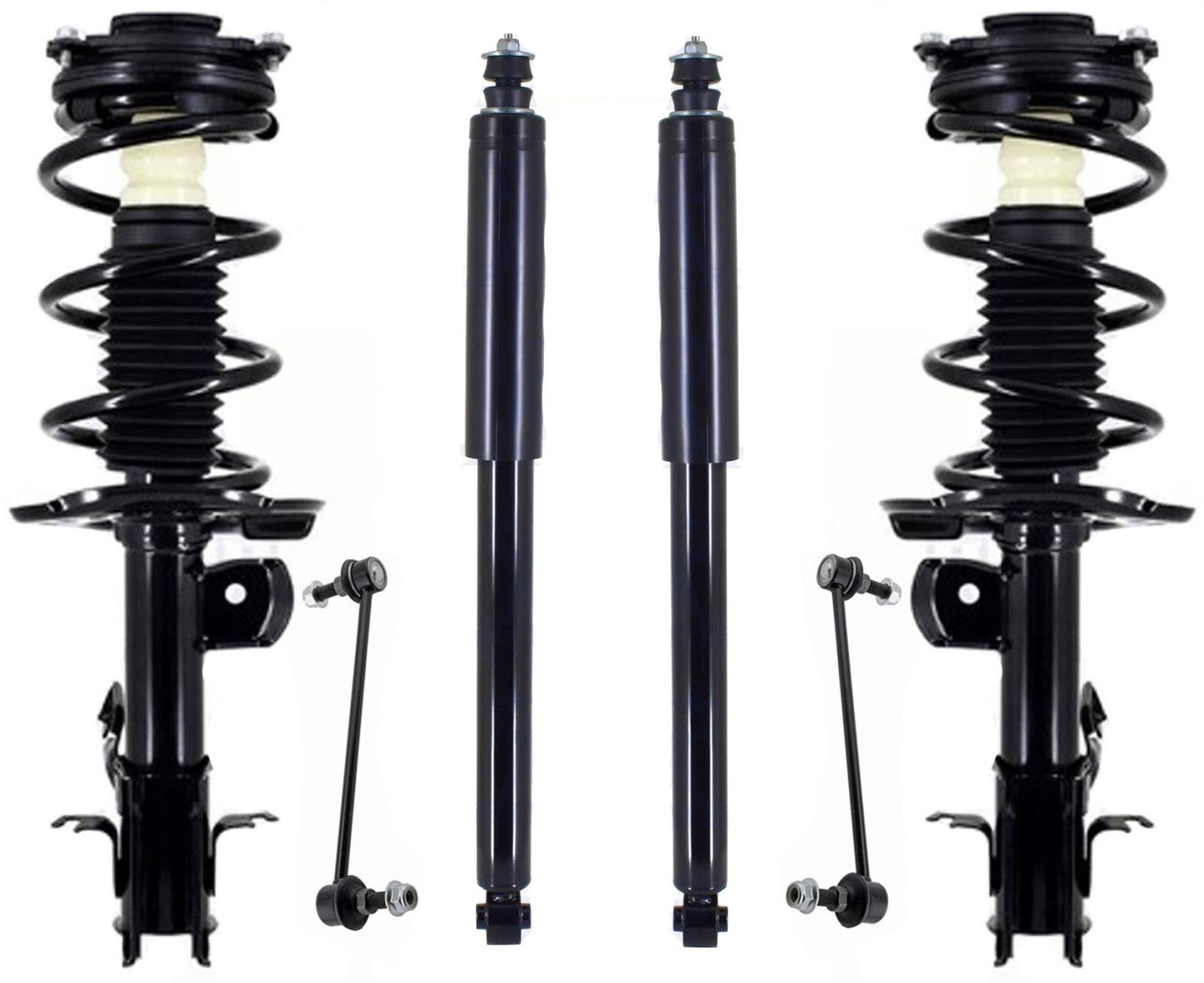 Front Struts Links & Complete Rear Shocks Absorber For Nissan Leaf 2011-2024