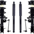 Front Struts Links & Complete Rear Shocks Absorber For Nissan Leaf 2011-2024