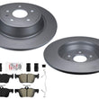 Rear Coated Disc Brake Rotors & Pads for Lincoln MKC 2015 2016 2017 2018 2019