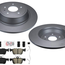 Rear Coated Disc Brake Rotors & Pads for Lincoln MKC 2015 2016 2017 2018 2019