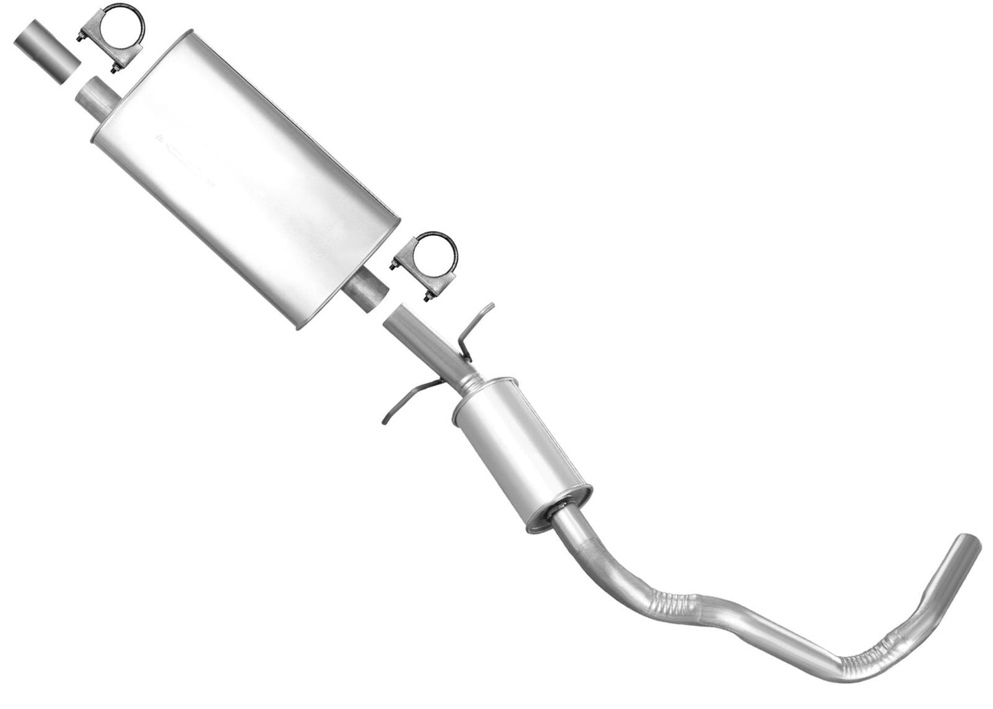 Weld On Rear Muffler and Rear Tail Pipe for Ford Explorer 1991 1992 4.0L