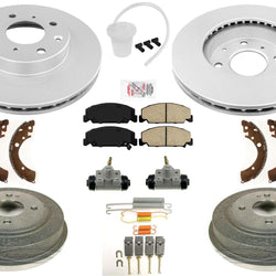 Coated Disc Brake Rotors Pads Drums Shoes for Honda Civic DX HX LX 1999-2000
