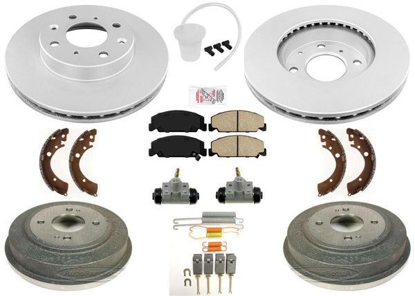 Coated Disc Brake Rotors Pads Drums Shoes for Honda Civic DX HX LX 1999-2000