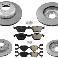F & R Disc Brake Rotors Metallic Disc Brake Pads For BMW Z4 35is 35IS 2011-2016