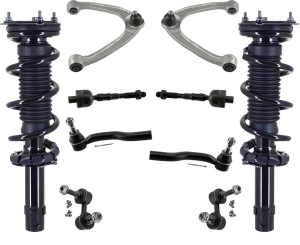 Front Struts Control Arms Tie Rods & Links For Q50 2014-2021 All Wheel Drive