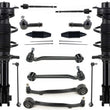 Front Struts Lower Arms Tie Rods & Links For Genesis Coupe 10-14 W/O Brmbo Brks