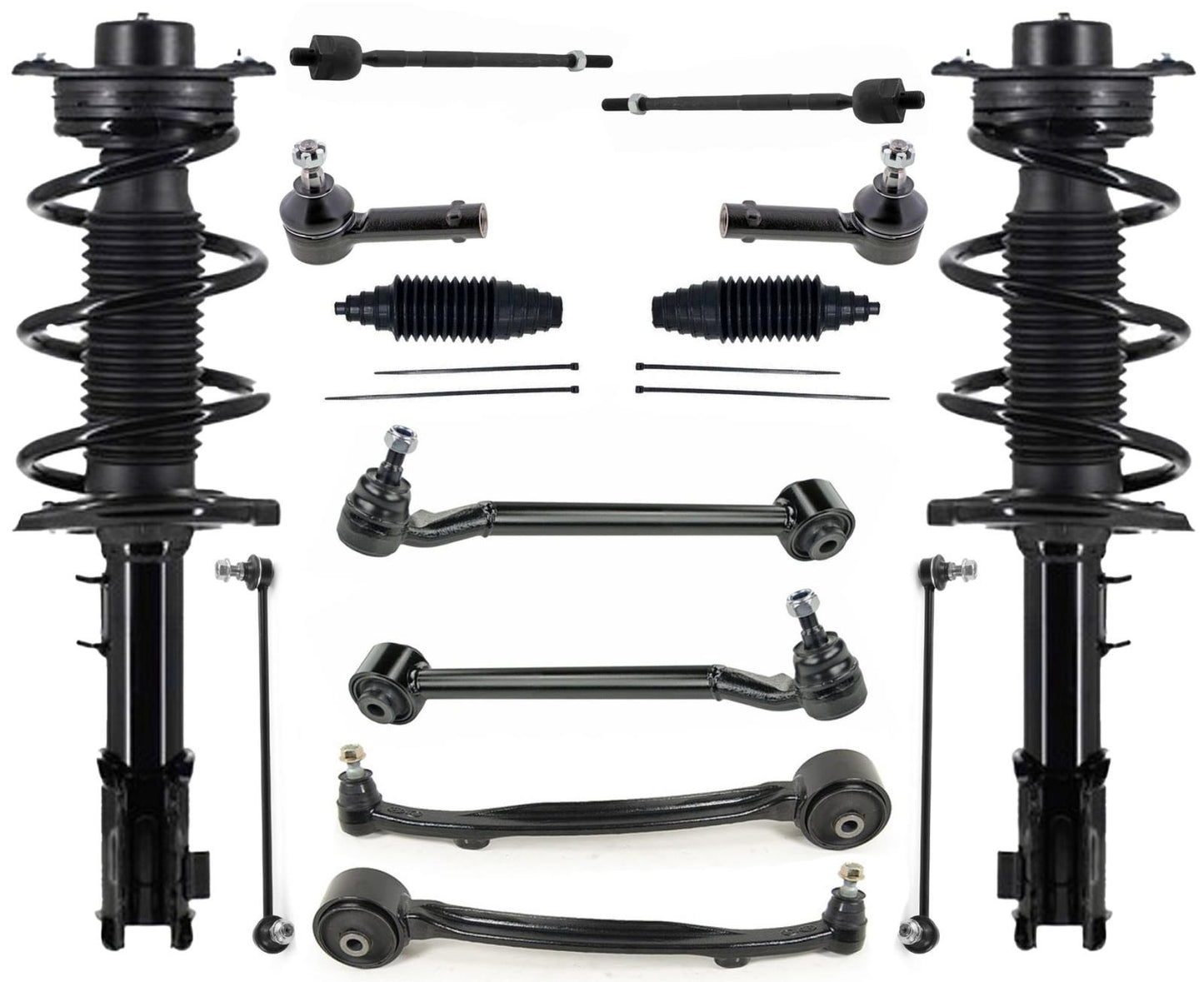 Struts Lower Arms Tie Rods & Links For Genesis Coupe 2010-2014 W/O Brmbo Brakes - Photo 1