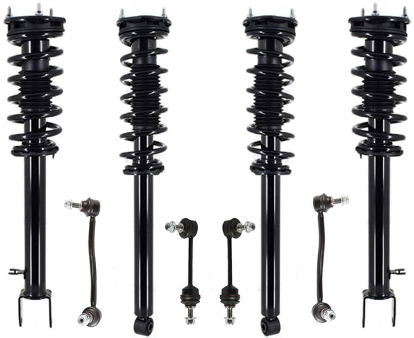 Front & Rear Complete Struts & Links For Tesla S 2012-2016 Rear Wheel Drive
