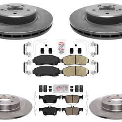 Coated Disc Brake Rotors Ceramic Brake Pads for Acura TLX SH-AWD 2021-2025 2.0L
