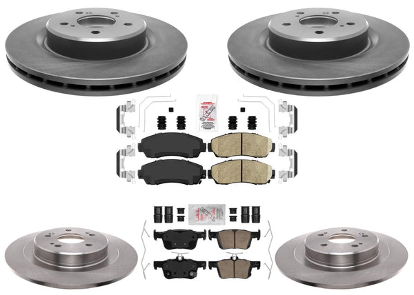 Coated Disc Brake Rotors Ceramic Brake Pads for Acura TLX SH-AWD 2021-2025 2.0L