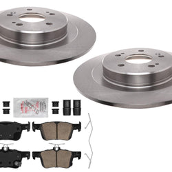 Rear Coated Disc Brake Rotors & Ceramic Pads for Acura TLX 2.0L 3.0L 2021-2025
