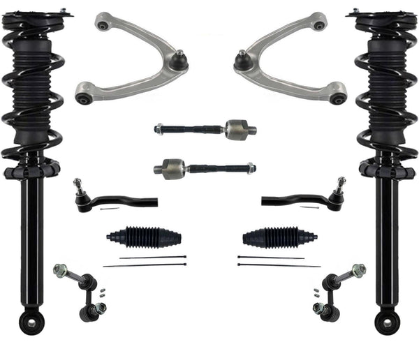 Front Struts Upper Control Arms Tie Rods & Links For Q50 14 15 Rear Wheel Drive
