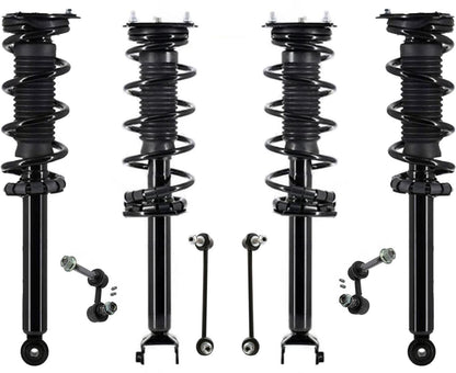 Front & Rear Struts & Links For Q50 20-24 Rear Wheel Drive W/O Sprt Suspension
